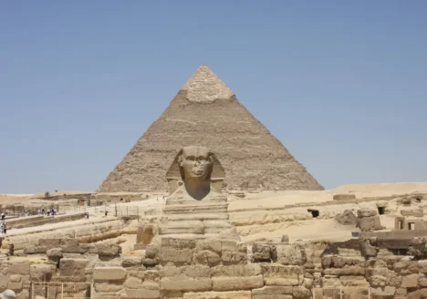 three pyramids view